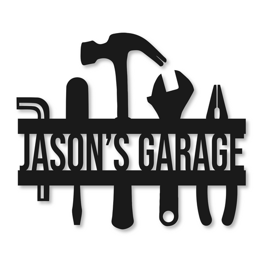 Personalized Garage Sign | Metal Garage Name Decor