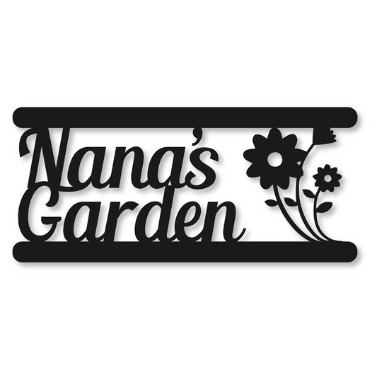 Personalized Nana's Garden Metal Sign
