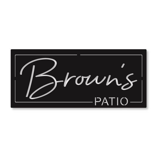 Personalized Patio Name Sign | Metal Patio Sign