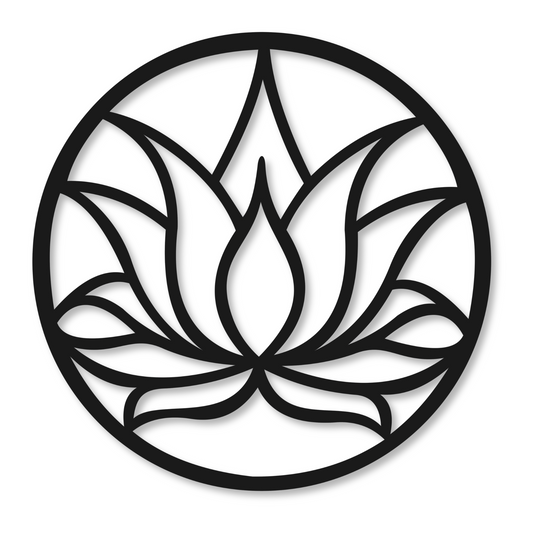 Lotus Wall Art Metal Sign | Flower Home Decor