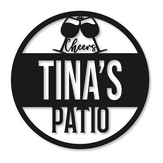 Personalized Patio Name Sign | Metal Patio Sign