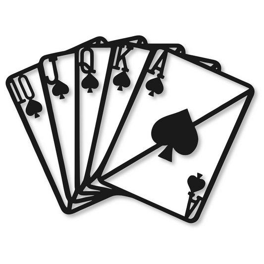 Deck of Cards Wall Art Metal Sign | Casino Home Decor
