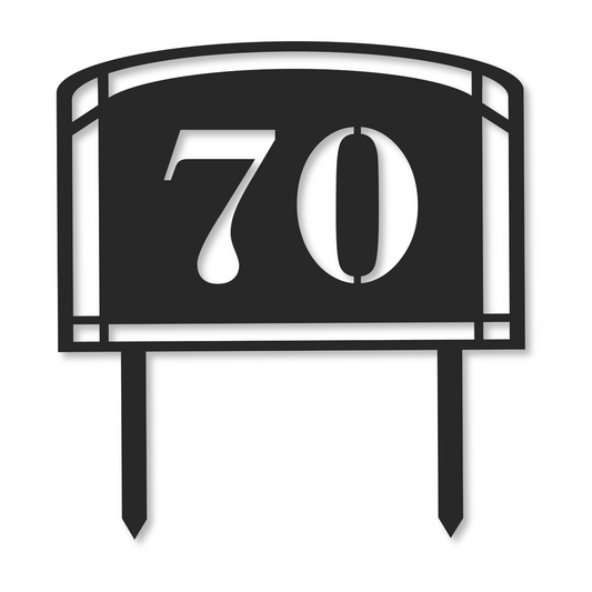 Metal House Number Sign | Stake Address Sign