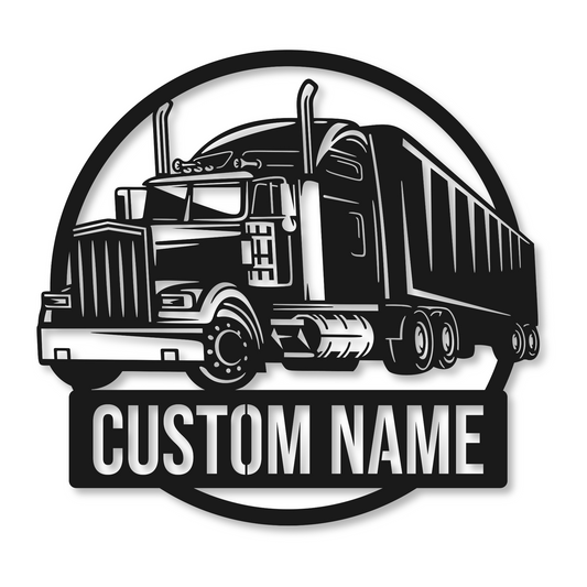 Truck Name Metal Sign | Trucker Metal Sign | Transport Truck Metal Sign