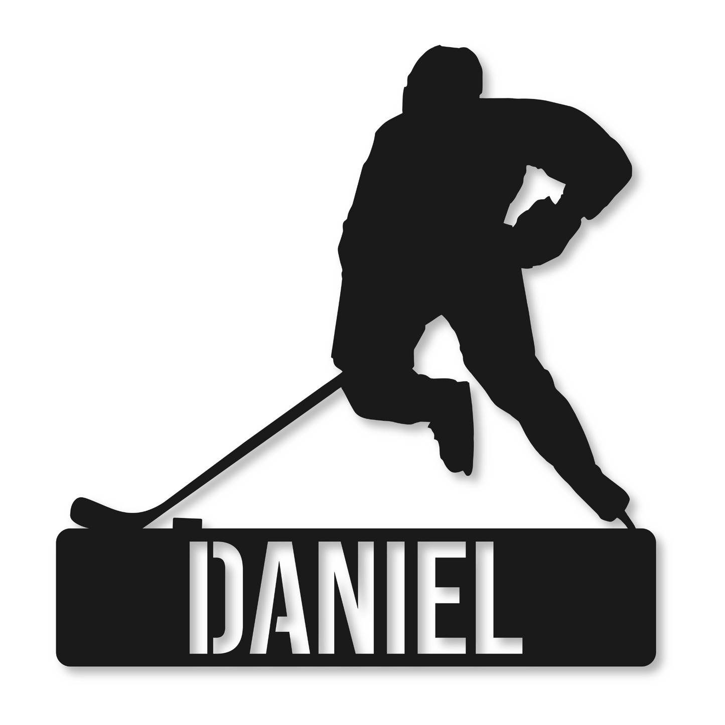 Hockey Player Name Metal Sign | Kids Metal Sign | Kids Room Hockey Metal Sign