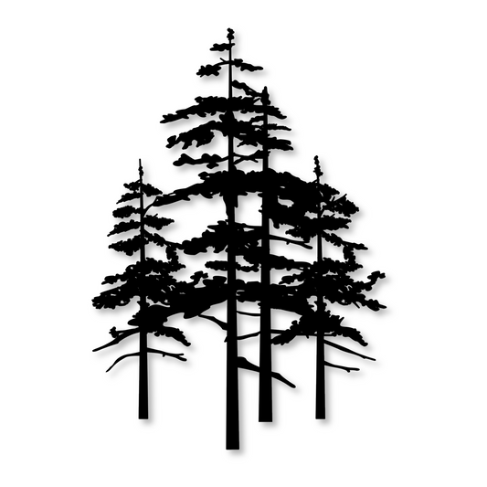 Wispy Pine Tree Metal Wall Decor | Steel Home Decor