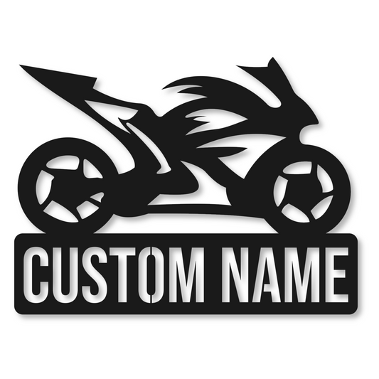 Street Bike Name Metal Sign | Motorcycle Metal Sign
