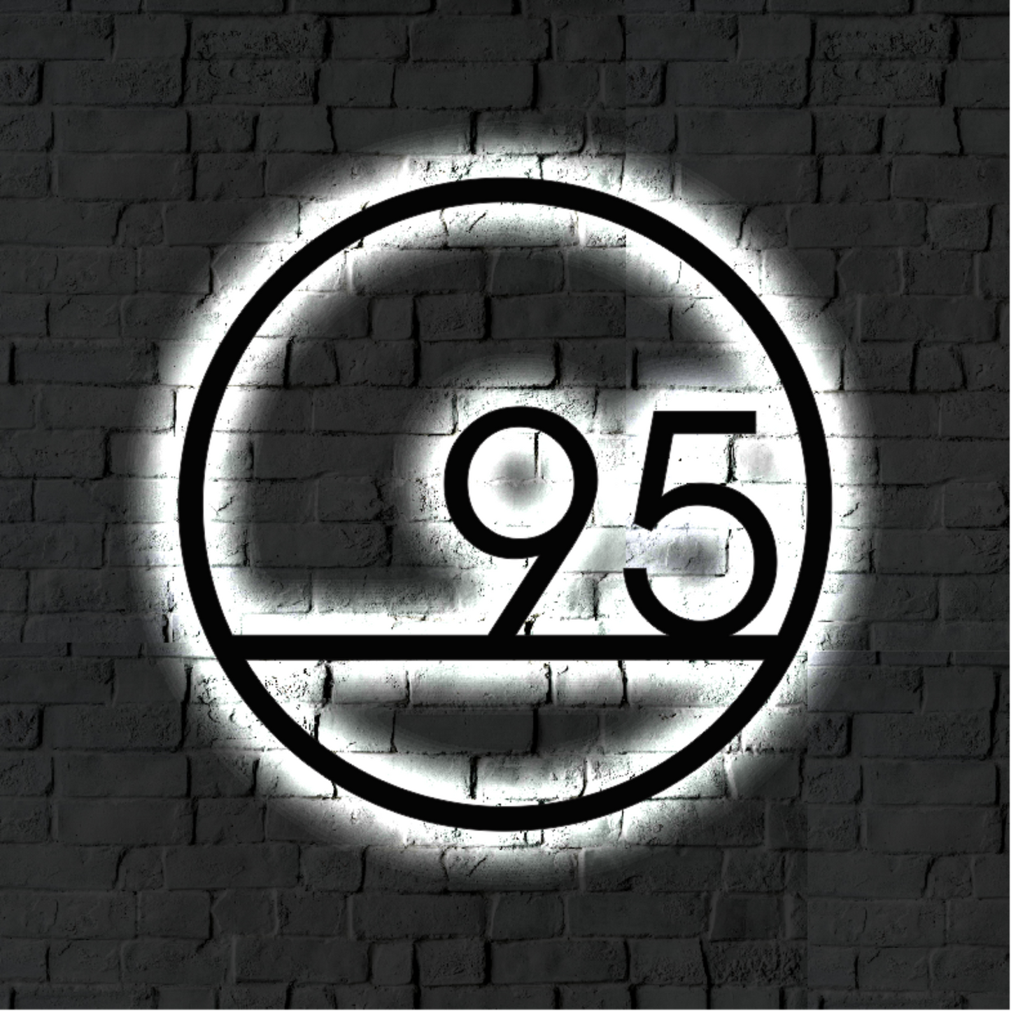 Solar Backlit Metal Address Sign / LED metal house numbers / House Number Plaque with Lighting