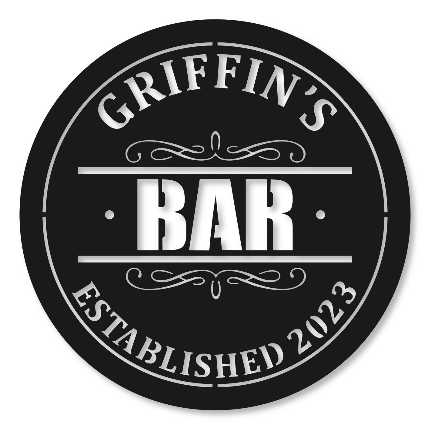 Personalized Bar Metal Sign | Metal Bar Custom Sign