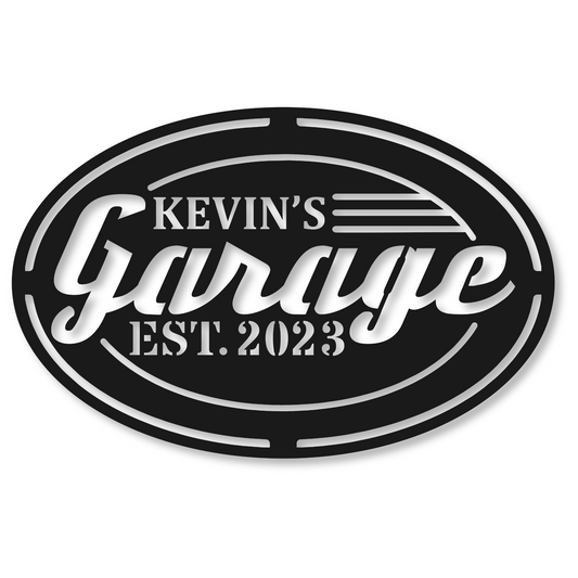 Personalized Garage Sign | Metal Garage Name Decor