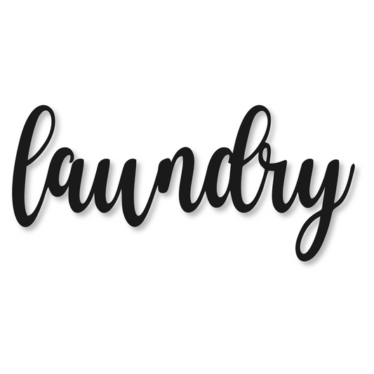 Laundry Script Metal Decor | Home Decor Sign