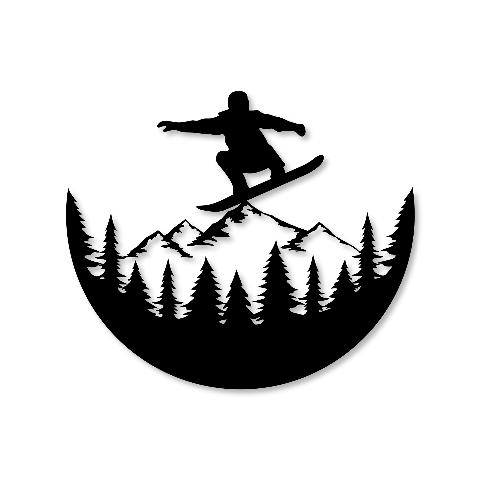 Snowboarder Metal Wall Art | Snowboarding Steel Decor – Daloutier