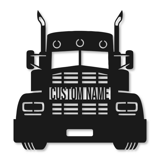 Truck Name Metal Sign | Trucker Metal Sign | Transport Truck Metal Sign