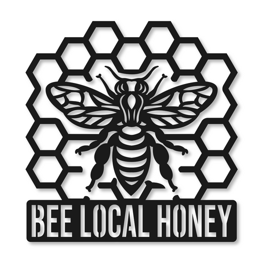 Bee Hive Name Metal Sign | Bee Metal Sign | Nature Metal Sign