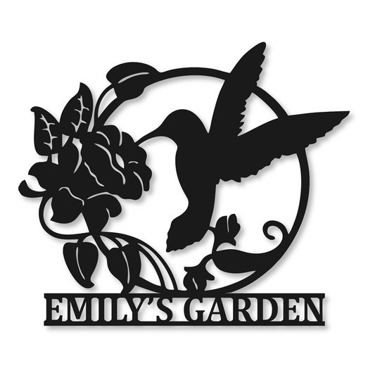 Personalized Garden Name Metal Sign | Metal Garden Monogram Sign