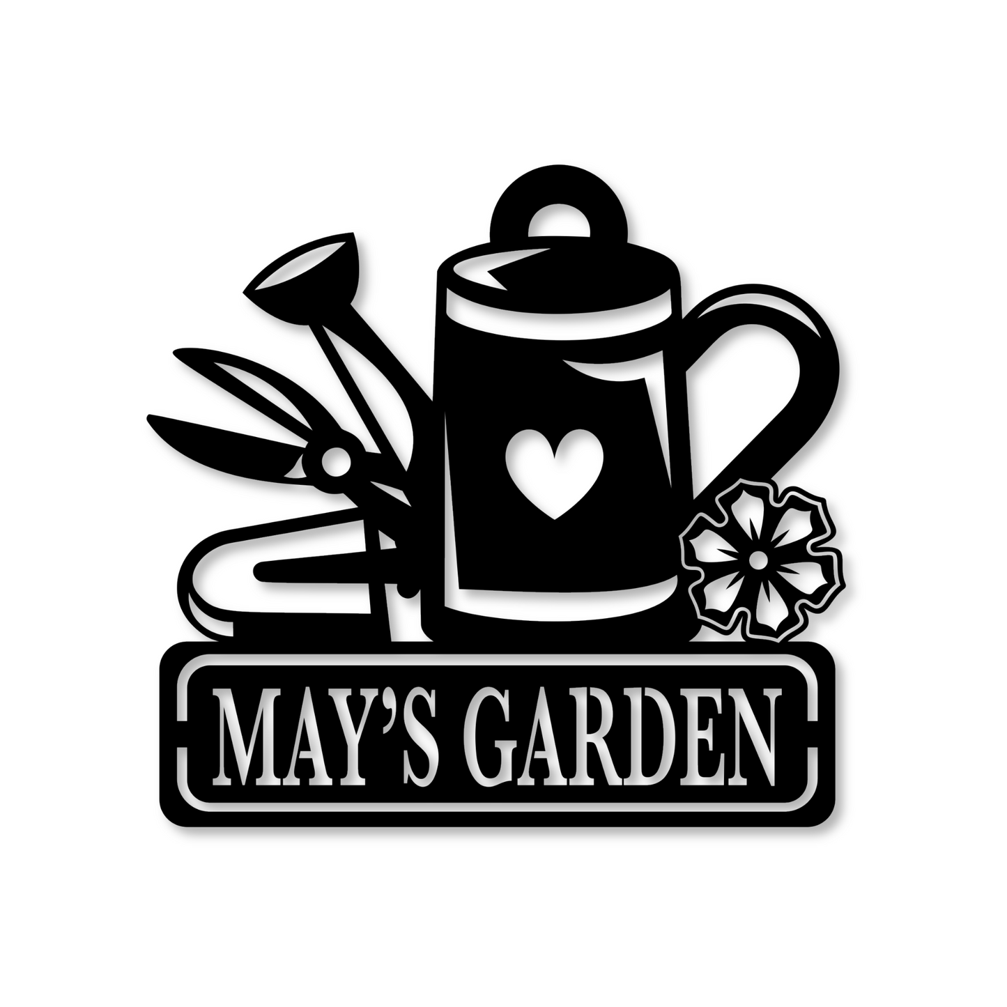 Personalized Garden Name Metal Sign | Steel Garden Sign