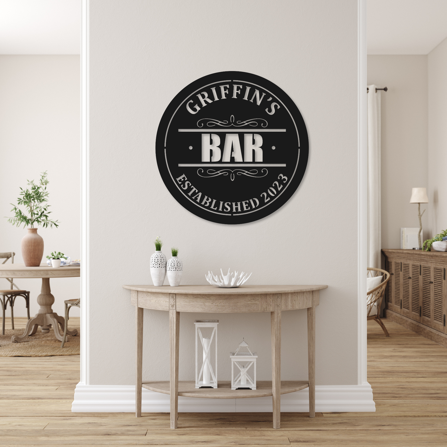 Personalized Bar Metal Sign | Metal Bar Custom Sign