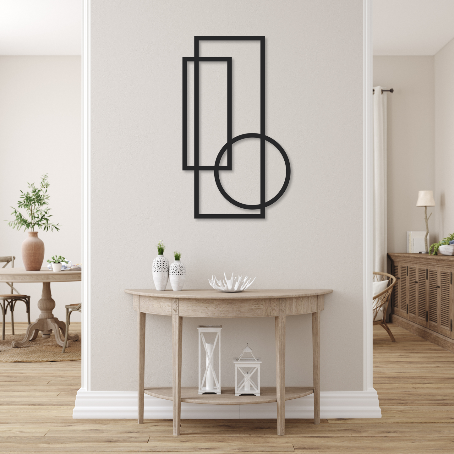 Modern Abstract Metal Wall Art | Steel Home Decor