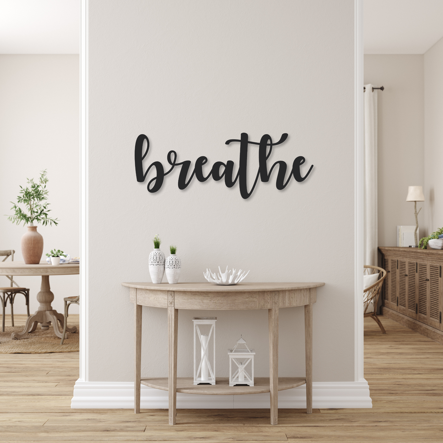 Breathe Metal Decor | Home Decor Sign