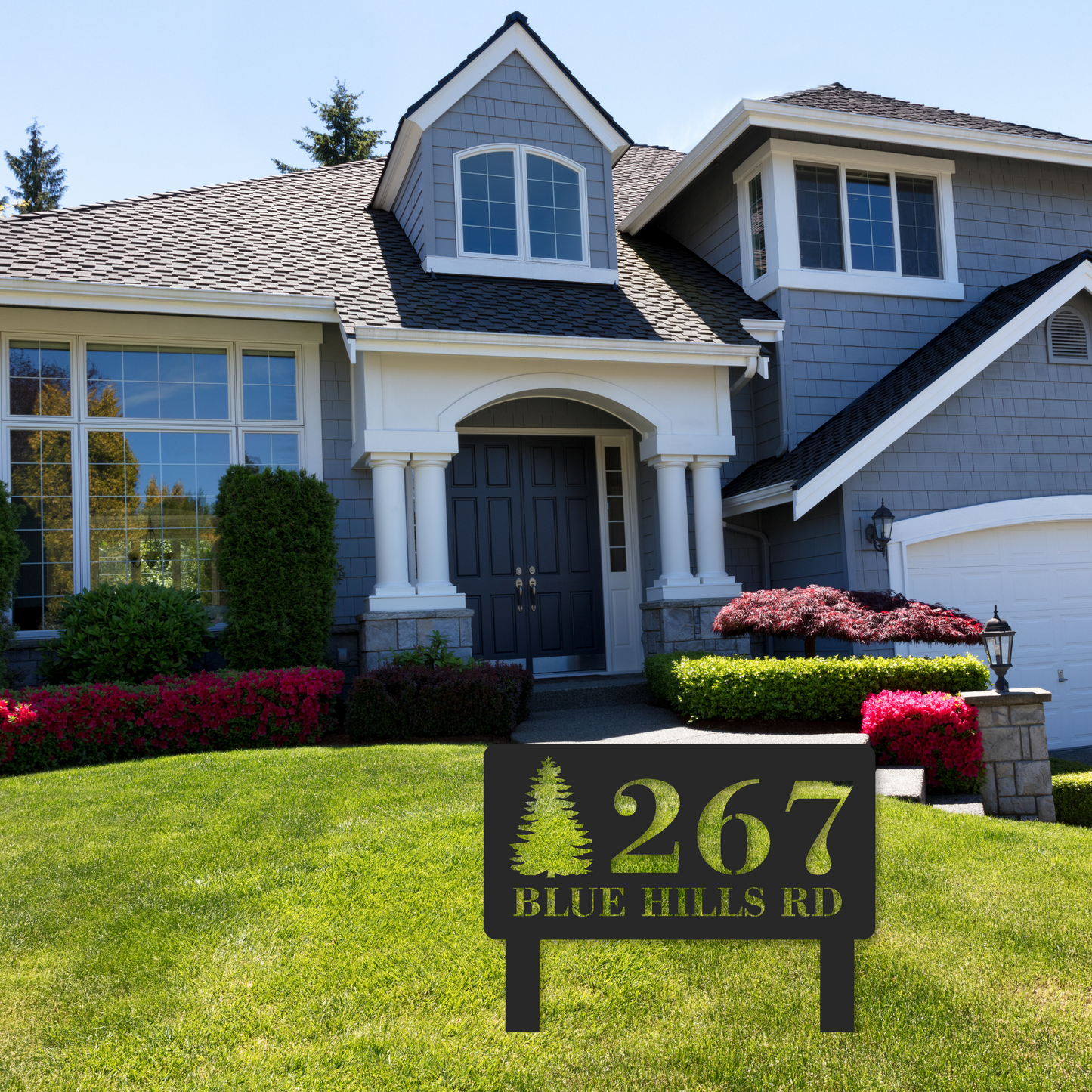 Metal House Number Sign | Stake Address Sign