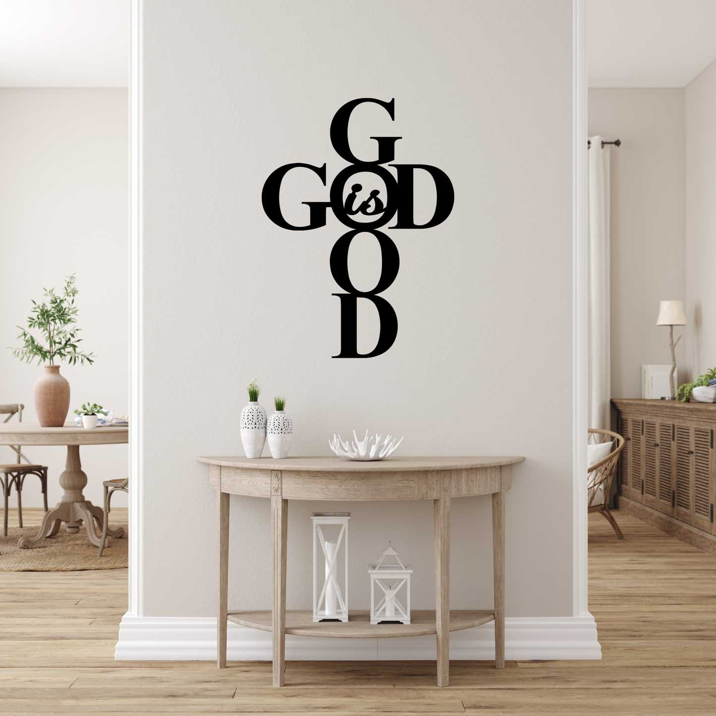 God is Good Metal Sign | Metal Home Decor