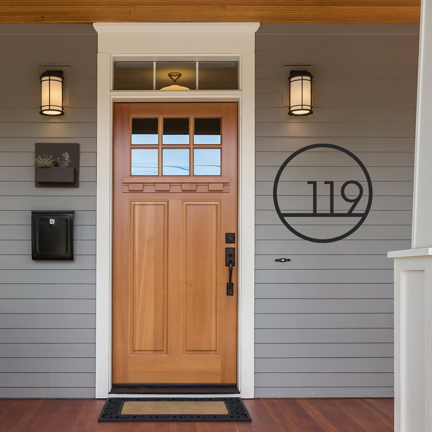 Circular Address Sign | Metal Address Plaque