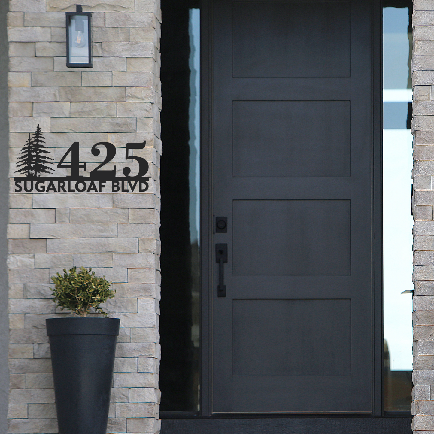 Tree Address Sign | Metal Address Plaque