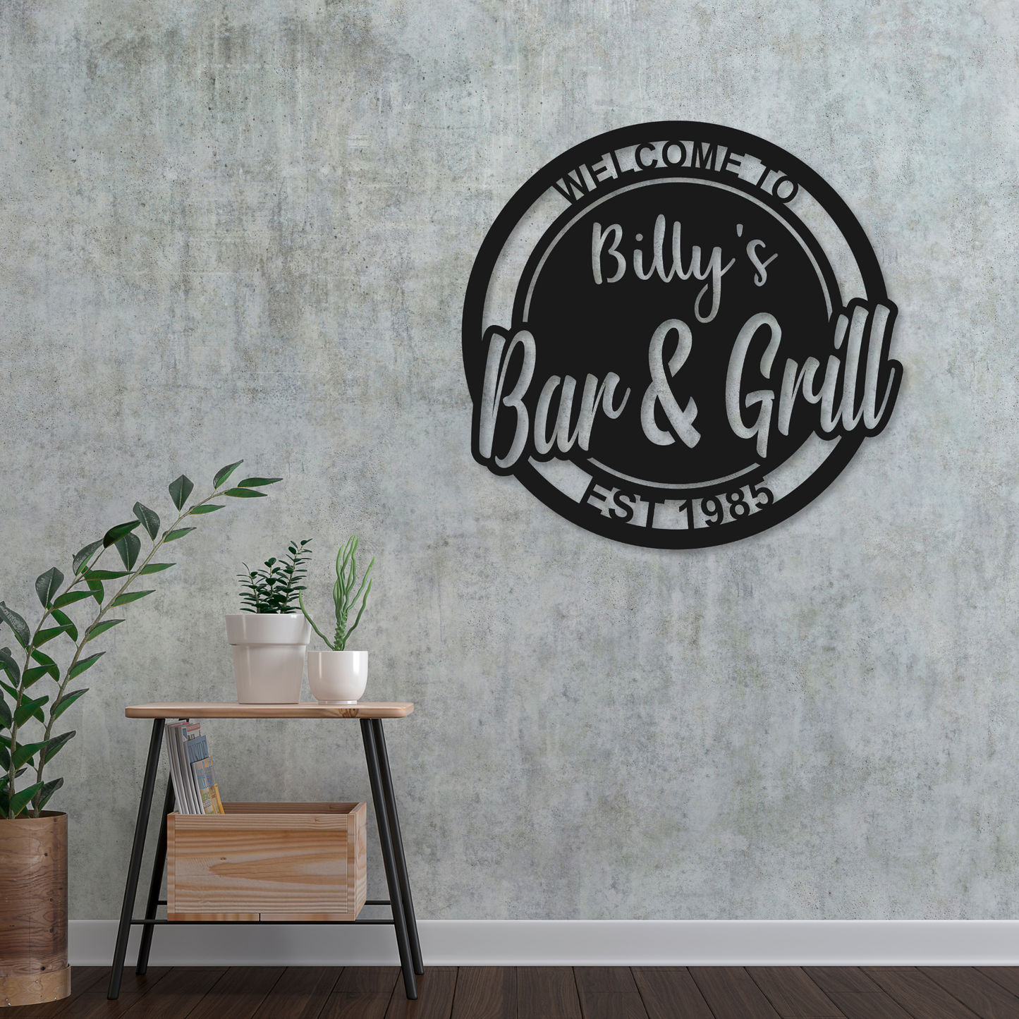 Personalized Bar & Grill Metal Sign | Metal Bar Custom Sign