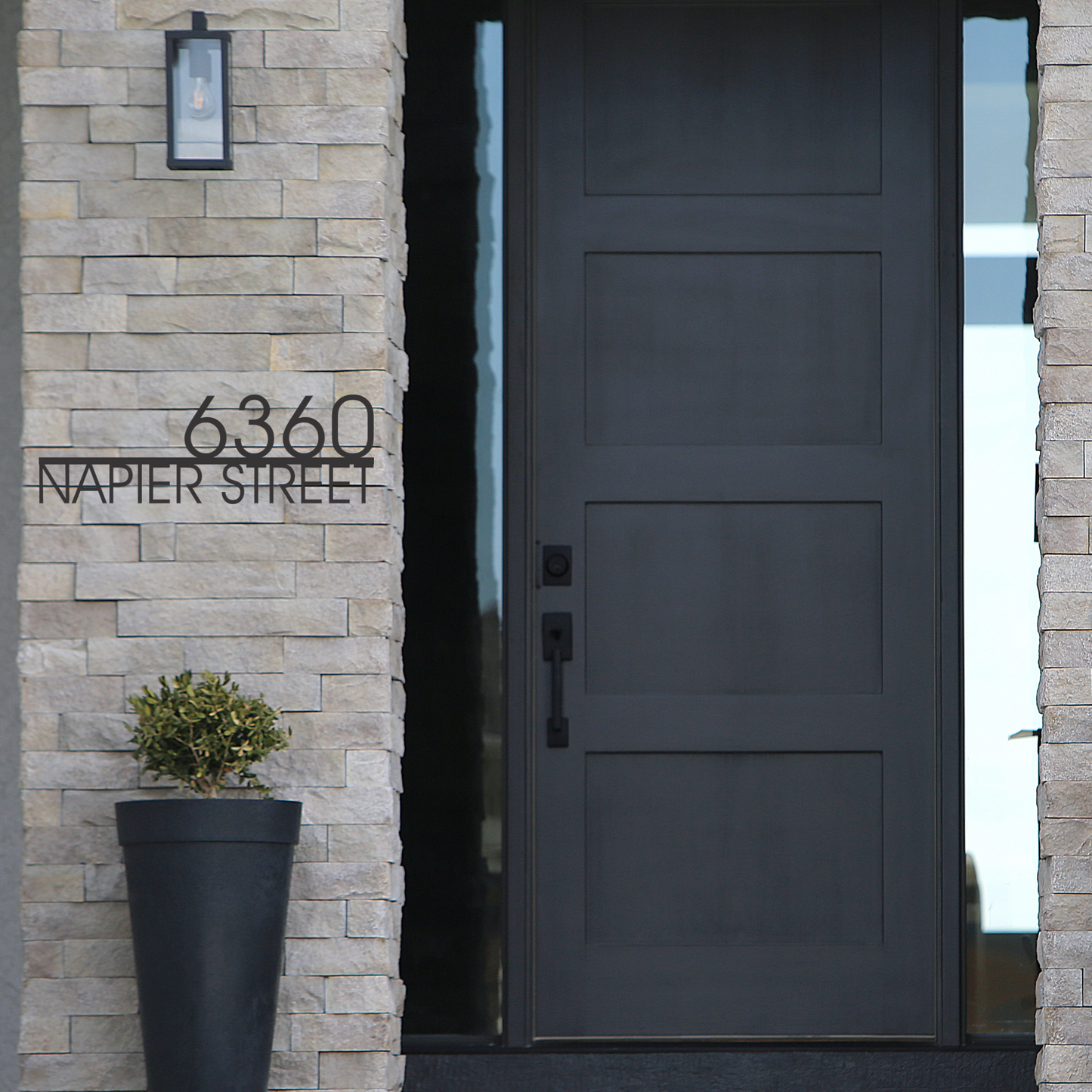 Modern Metal House Number Sign | Modern Address Sign