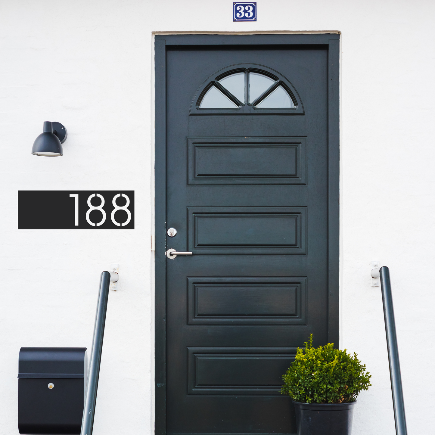 Modern Metal House Address Sign | Square Address Plaque