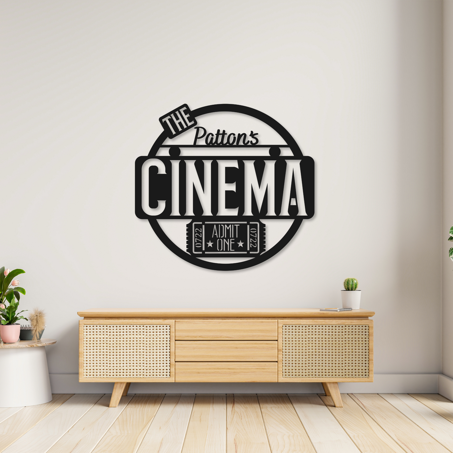Personalized Home Theater Metal Sign | Cinema Home Decor