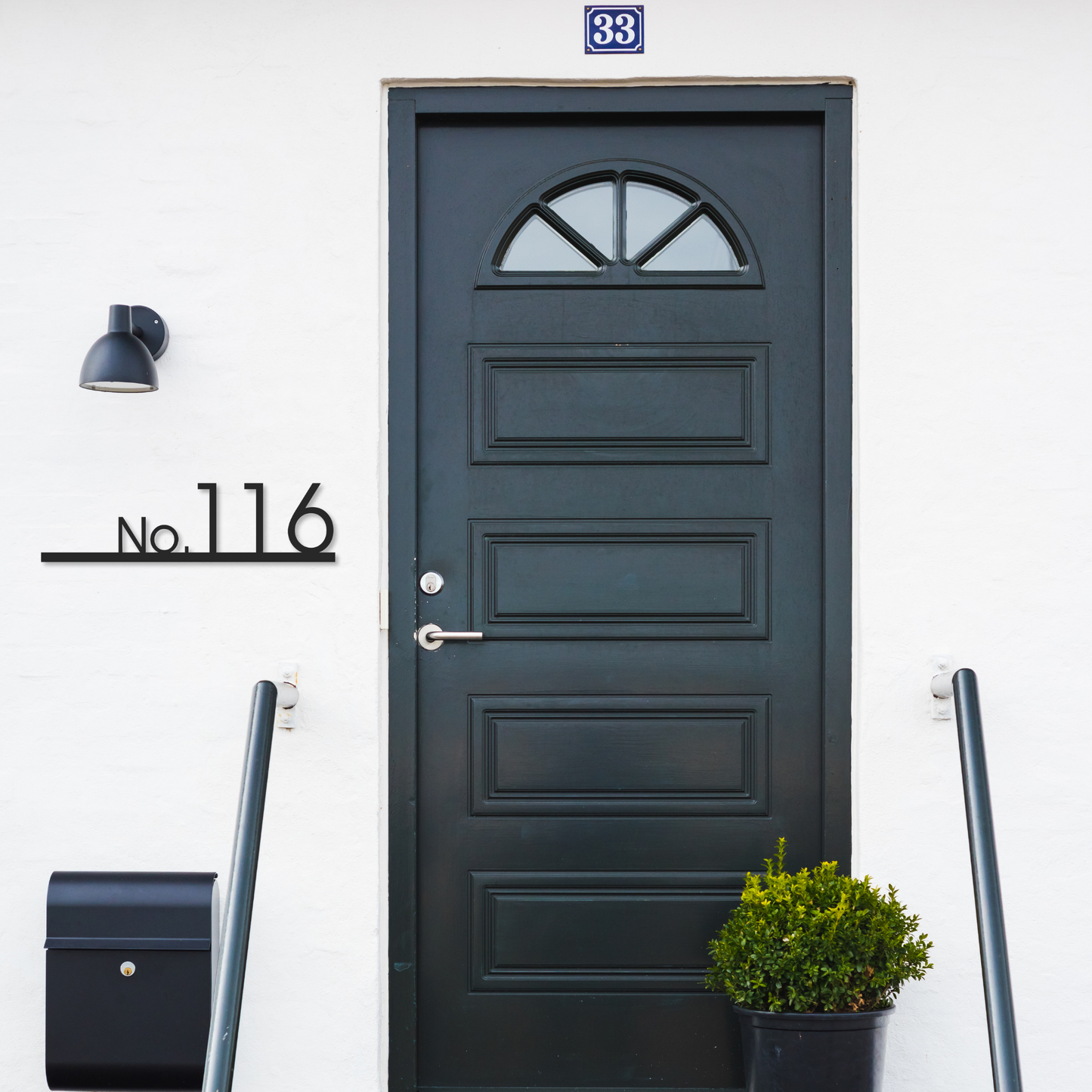 Modern Metal House Number Sign | Modern Address Sign