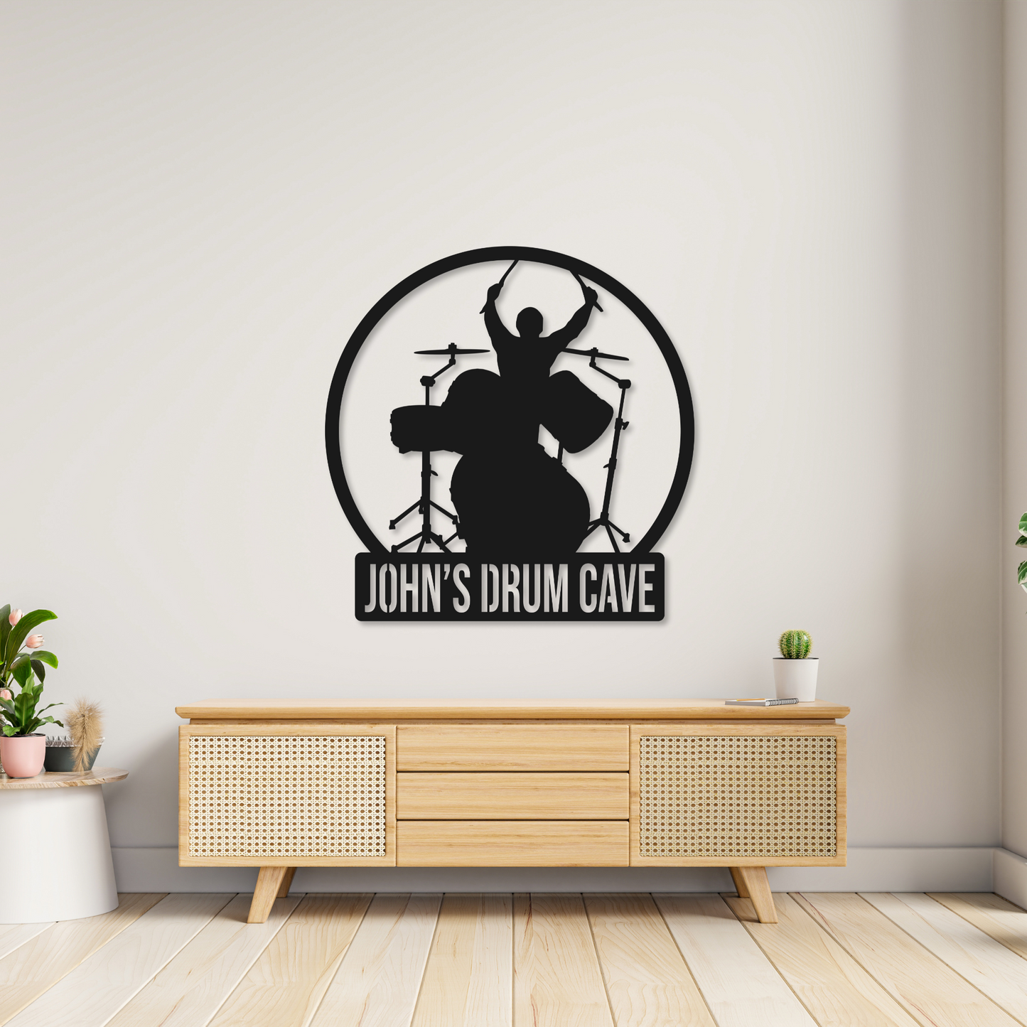 Drummer Name Metal Sign | Kids Metal Sign | Drum Metal Sign