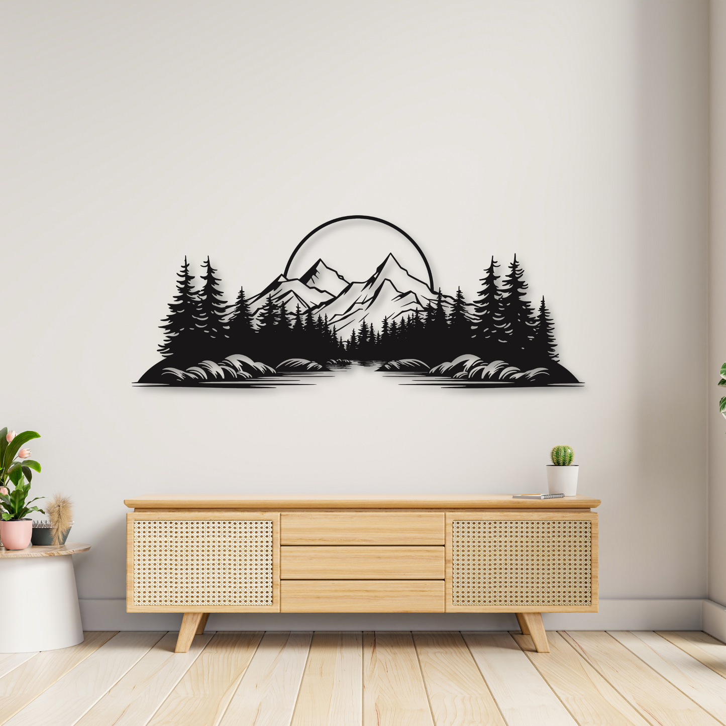 Mountain Sunrise Metal Wall Art Sign | Mountain Home Decor