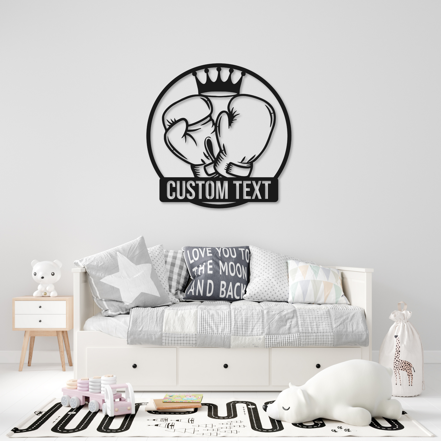 Boxing Name Metal Sign | Kids Metal Sign | Boxer Metal Sign