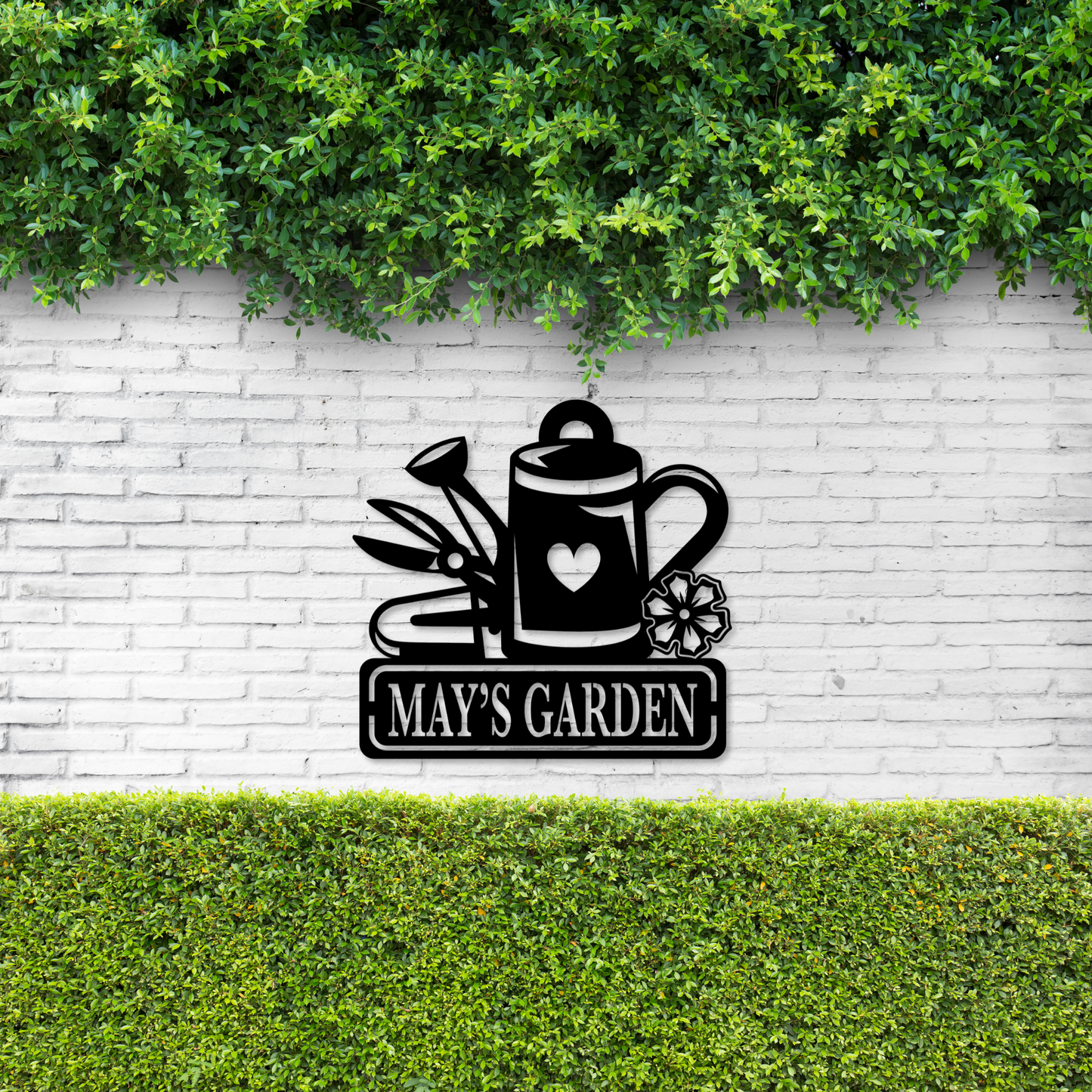 Personalized Garden Name Metal Sign | Steel Garden Sign