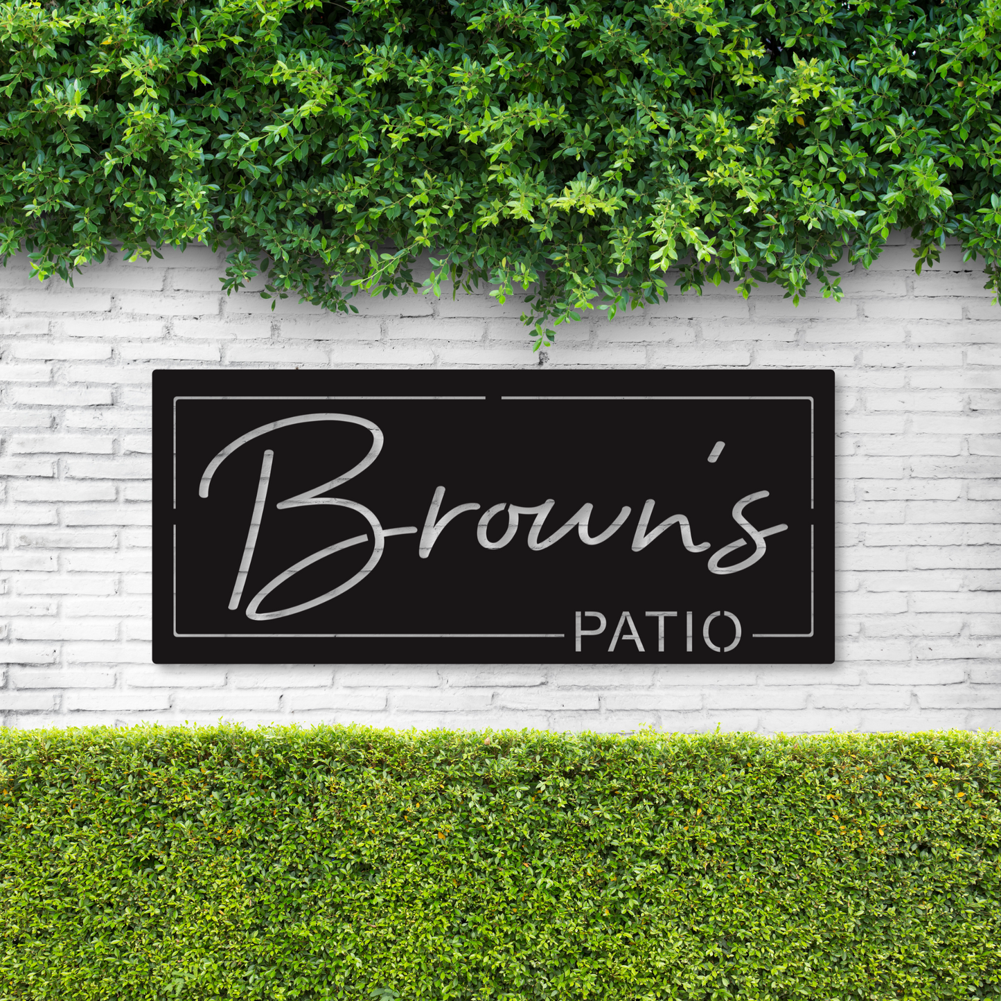 Personalized Patio Name Sign | Metal Patio Sign