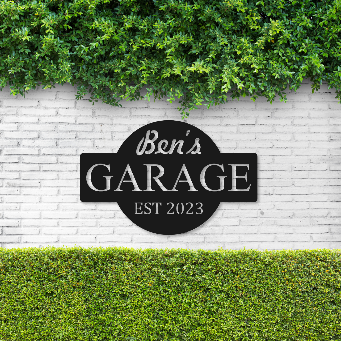 Personalized Garage Sign | Metal Garage Name Decor