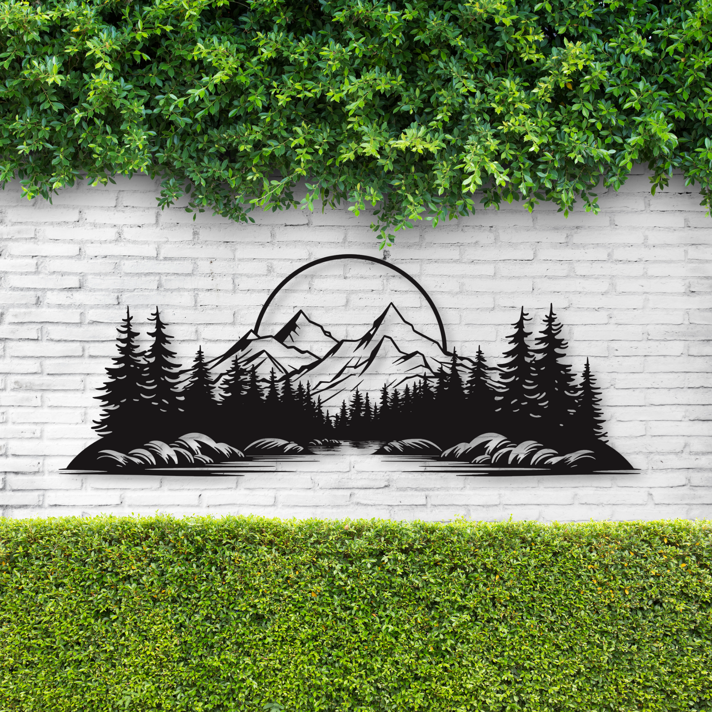 Mountain Sunrise Metal Wall Art Sign | Mountain Home Decor