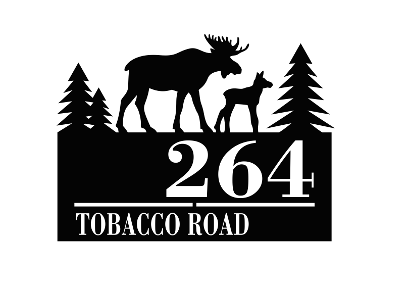 Custom 44 x 30" address sign for Tracey