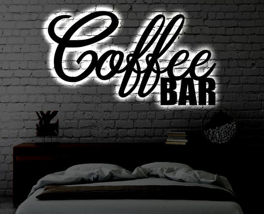 Coffee Bar LED Metal Sign / Light up Coffee Metal Sign