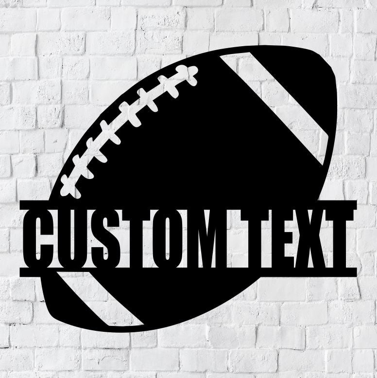 Personalized Football LED Metal Art Sign / Light up Football Metal Sign
