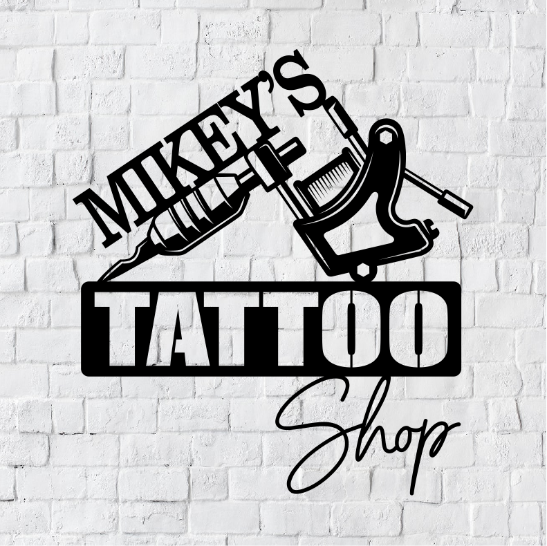 Personalized Tattoo LED Metal Art Sign / Light up Tattoo Metal Sign