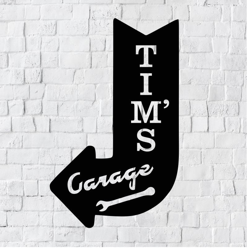 LED Garage Metal Sign | Light up Home Garage Wall Art