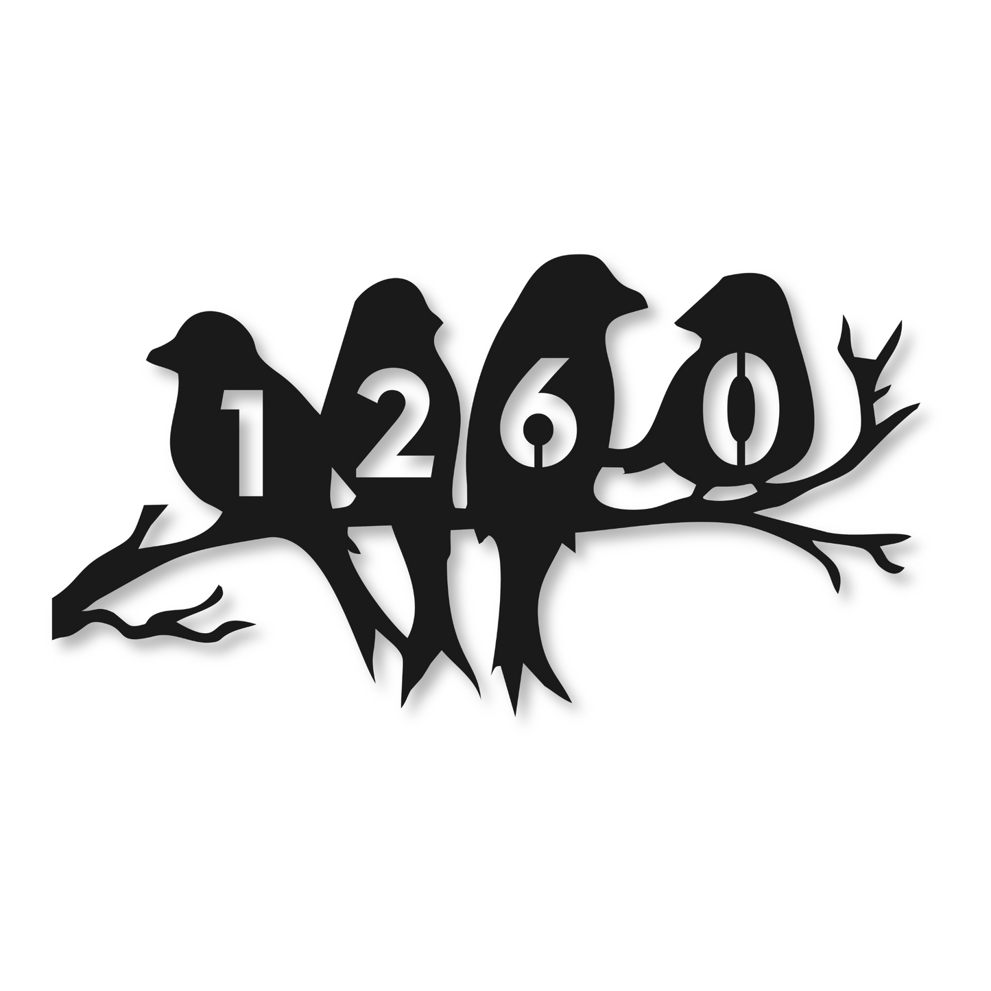 Metal House Number Sign | Address Sign | Birds Address