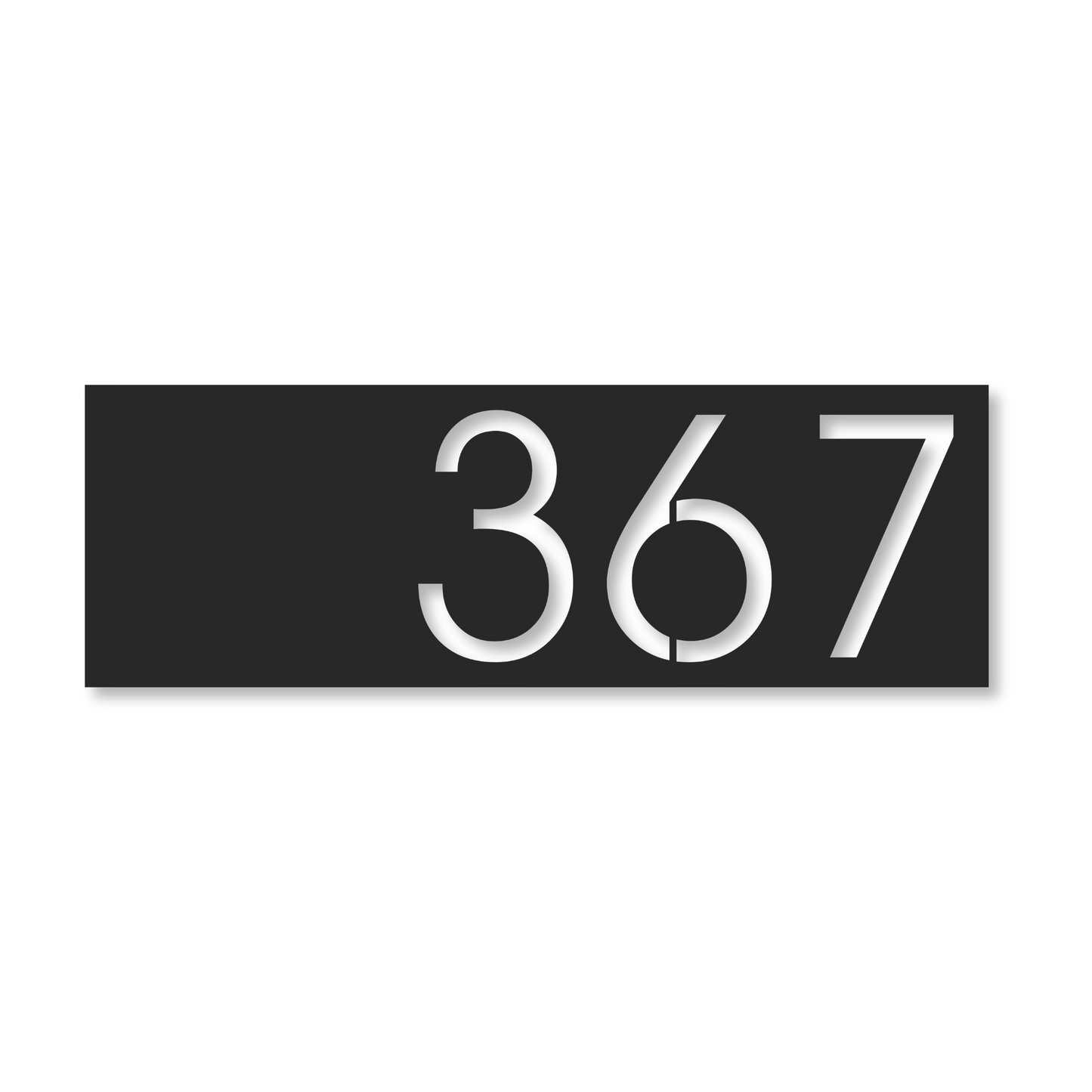 Modern Metal House Address Sign | Square Address Plaque