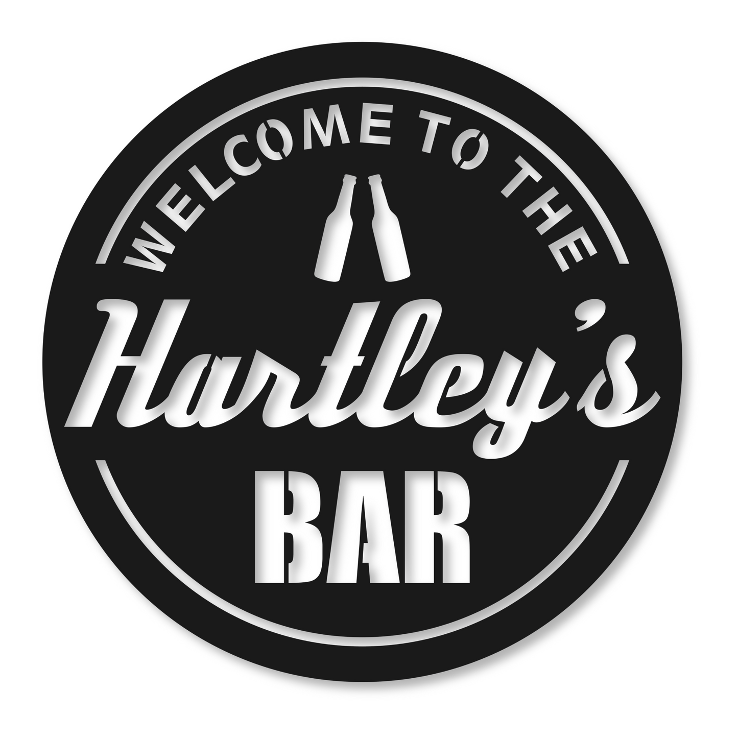 Personalized Bar Metal Sign | Metal Bar Custom Sign