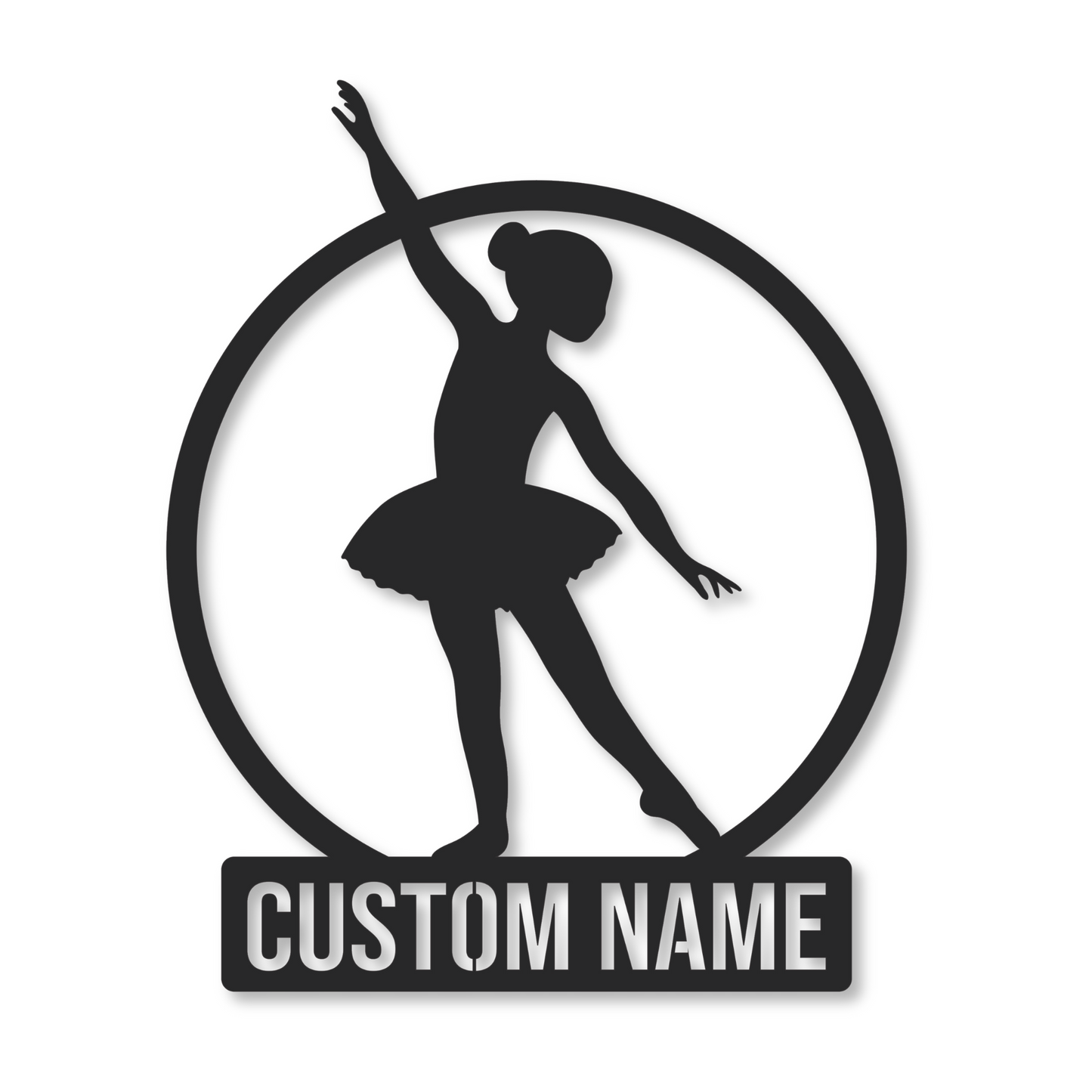 Ballerina Name Metal Sign | Kids Metal Sign | Kids Room Ballet Metal Sign