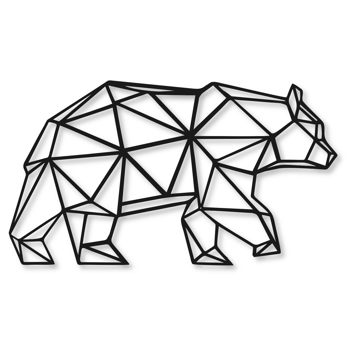 Geometric Bear Metal Wall Art Sign | Bear Home Decor