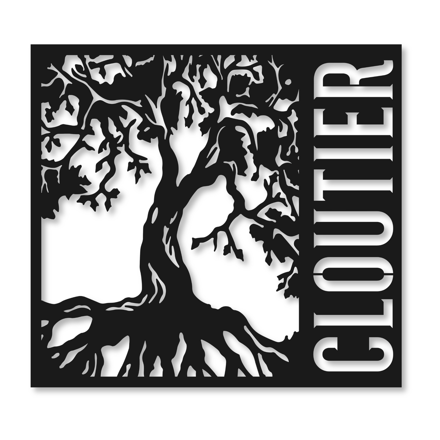 Tree of Life Family Name Monogram | Metal Name Sign